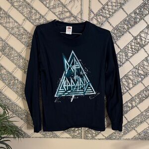 Fruit of the Loom Black Def Leppard Graphic Tee